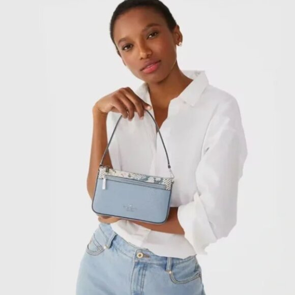 Kate Spade Leila Snake Embossed Convertible Wristlet & Wallet BUNDLE ♠️ NWT - Picture 2 of 15